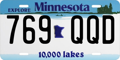 MN license plate 769QQD