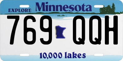 MN license plate 769QQH