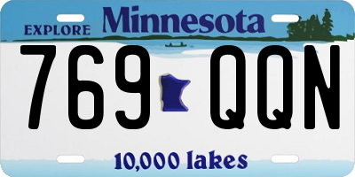 MN license plate 769QQN