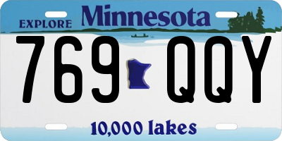 MN license plate 769QQY