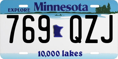 MN license plate 769QZJ