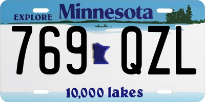 MN license plate 769QZL