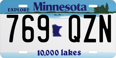 MN license plate 769QZN