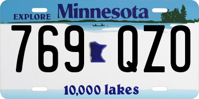 MN license plate 769QZO