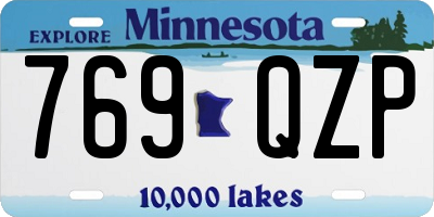 MN license plate 769QZP