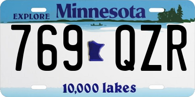 MN license plate 769QZR