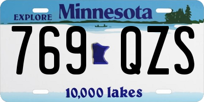 MN license plate 769QZS