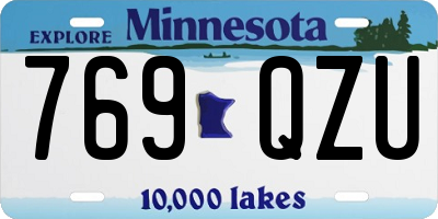 MN license plate 769QZU