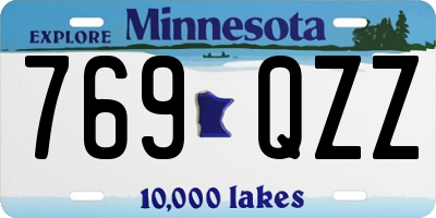 MN license plate 769QZZ