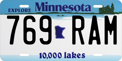 MN license plate 769RAM