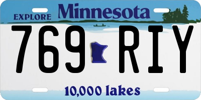 MN license plate 769RIY