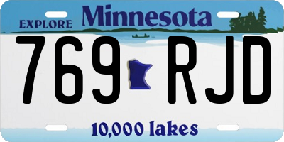 MN license plate 769RJD