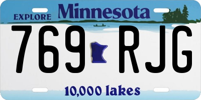 MN license plate 769RJG