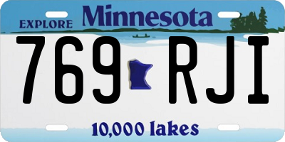 MN license plate 769RJI