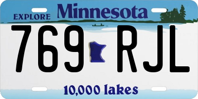 MN license plate 769RJL
