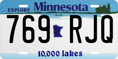 MN license plate 769RJQ