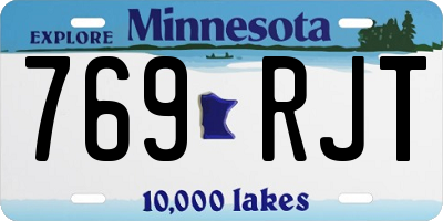 MN license plate 769RJT