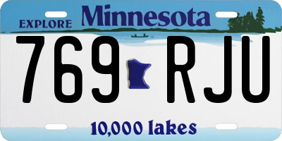 MN license plate 769RJU