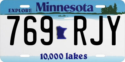 MN license plate 769RJY