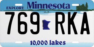 MN license plate 769RKA