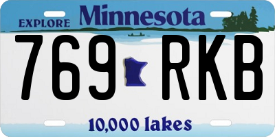 MN license plate 769RKB
