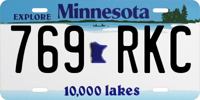 MN license plate 769RKC