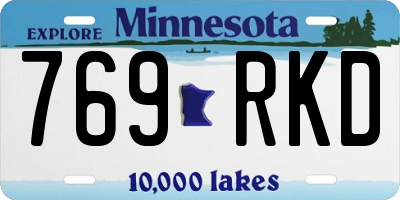 MN license plate 769RKD