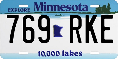 MN license plate 769RKE