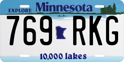 MN license plate 769RKG