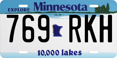 MN license plate 769RKH
