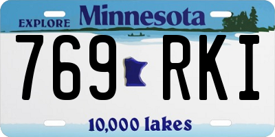 MN license plate 769RKI