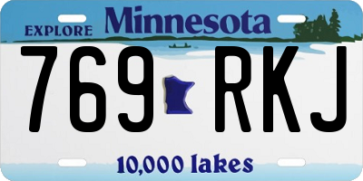 MN license plate 769RKJ