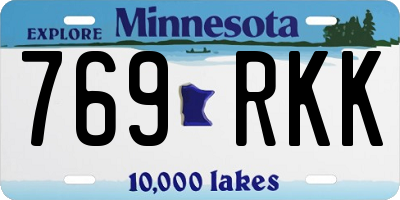 MN license plate 769RKK