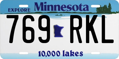 MN license plate 769RKL