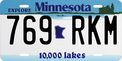 MN license plate 769RKM