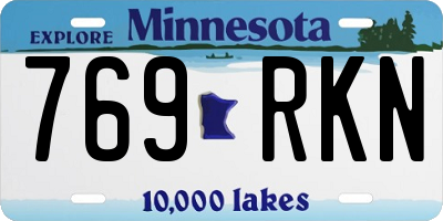MN license plate 769RKN