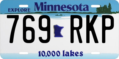 MN license plate 769RKP