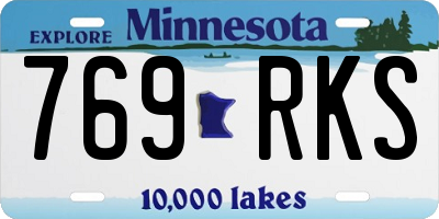 MN license plate 769RKS