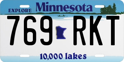 MN license plate 769RKT