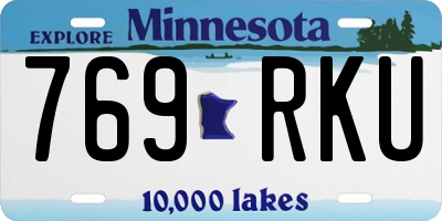 MN license plate 769RKU