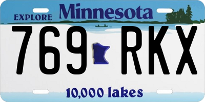 MN license plate 769RKX