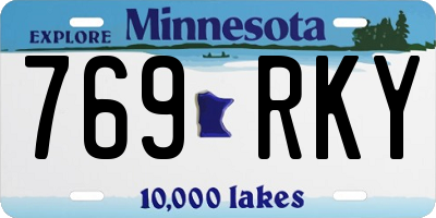 MN license plate 769RKY