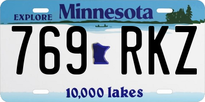 MN license plate 769RKZ