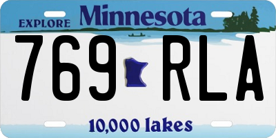 MN license plate 769RLA