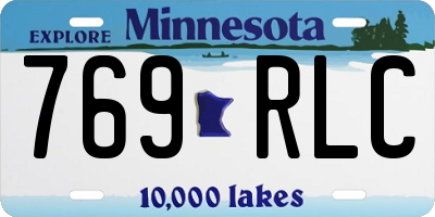 MN license plate 769RLC