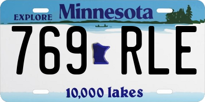 MN license plate 769RLE