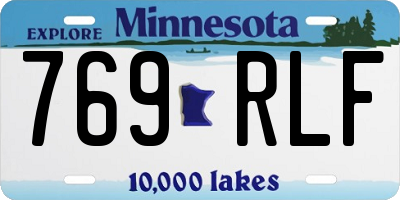 MN license plate 769RLF