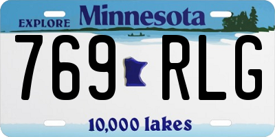 MN license plate 769RLG