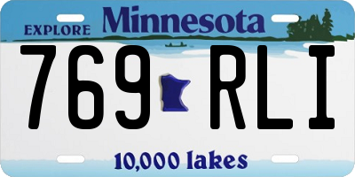 MN license plate 769RLI