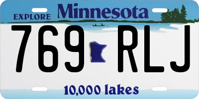 MN license plate 769RLJ